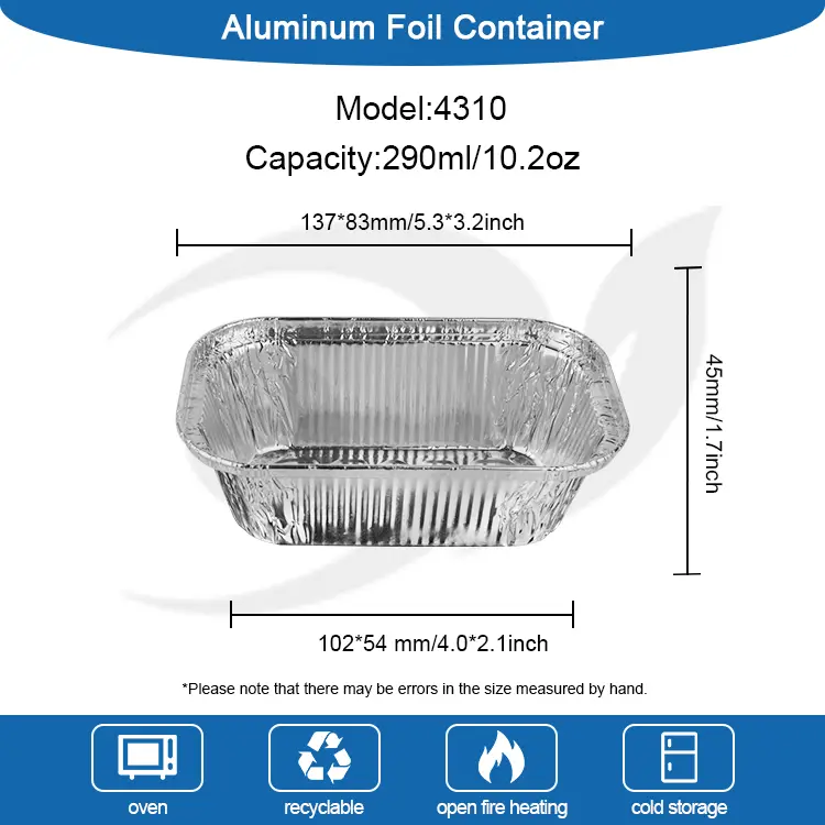 ظروف فویل آلومینیومی نقره ای کیک مربع