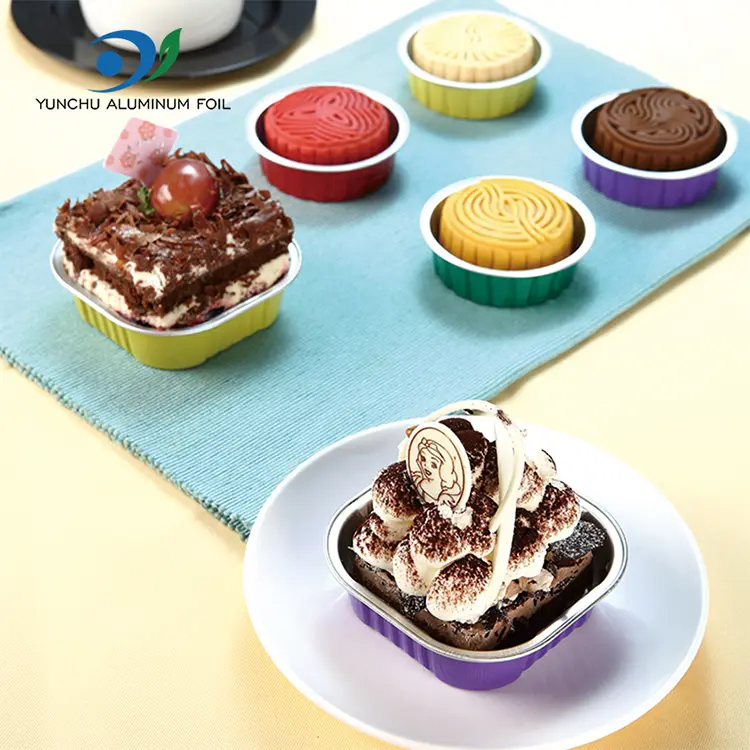 ظروف فویل آلومینیومی صاف مربع