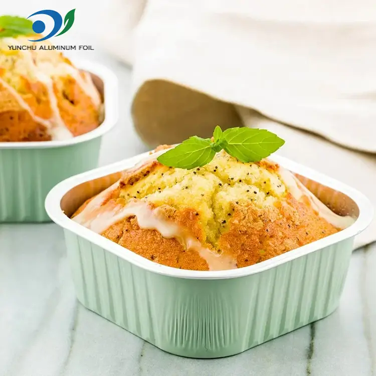 ظروف فویل آلومینیومی صاف مربع