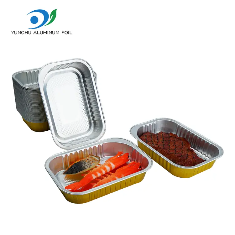 مربع غذاهای فویل آلومینیومی طلایی غذاخوری مربع مربع غذاهای فویل آلومینیومی طلایی غذاخوری مربع