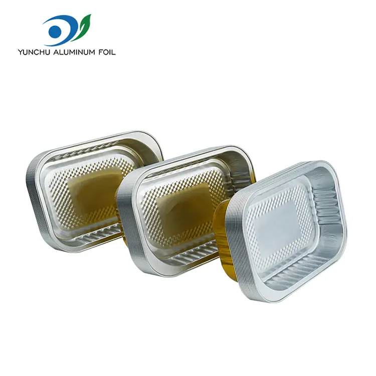 مربع غذاهای فویل آلومینیومی طلایی غذاخوری مربع
